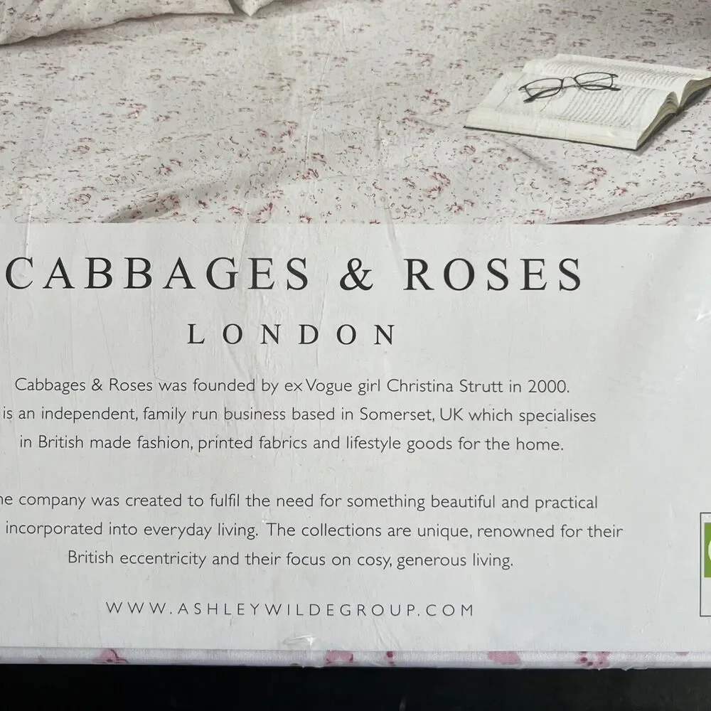 Cabbages & Roses King 4pc Sheet Set Pink White Floral New Penny Raspberry NEW